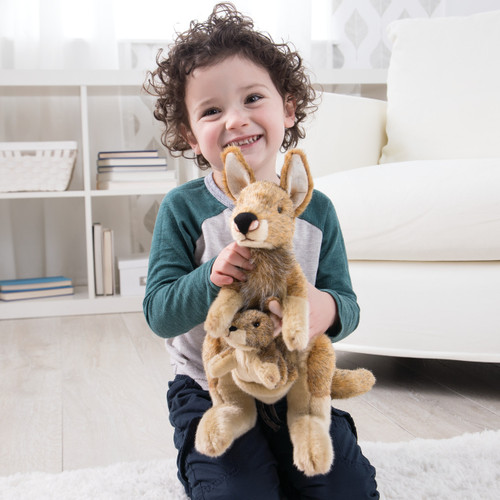 Animalcraft Kangaroo and Joey Stuffed Animal 13" slide 