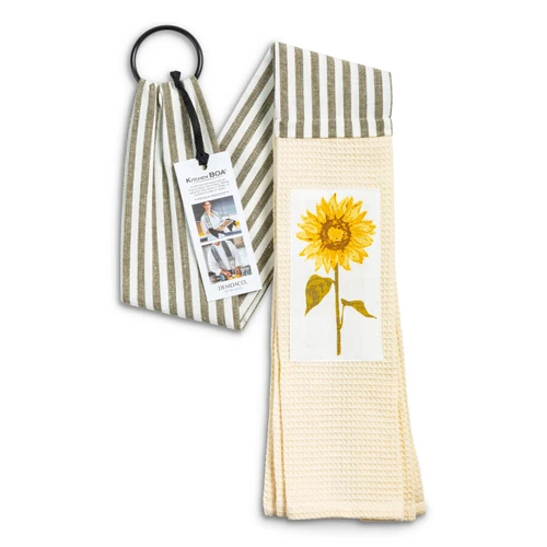 byDesign Serving Cream & Gray Sunflower Kitchen Boa 4" x 69" slide 