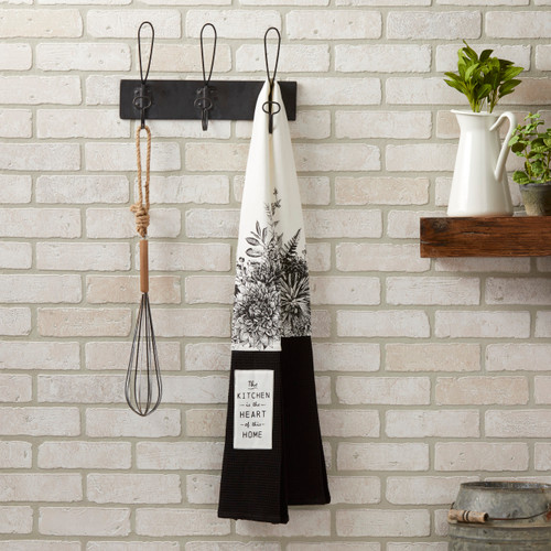 byDesign Serving Black & White Heart of Home Kitchen Boa 4" x 69" slide 