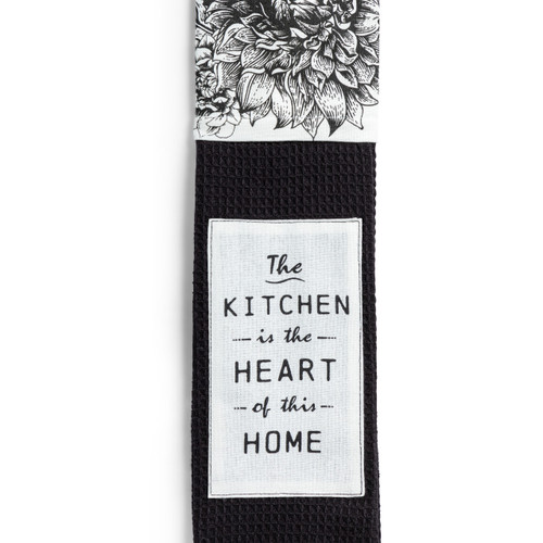 byDesign Serving Black & White Heart of Home Kitchen Boa 4" x 69" slide 