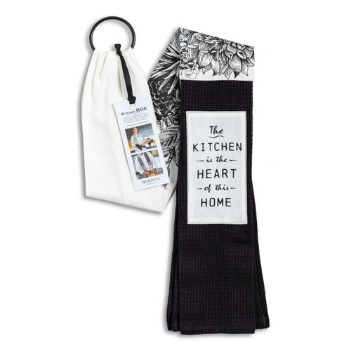 byDesign Serving Black & White Heart of Home Kitchen Boa 4" x 69" slide 