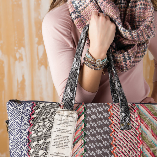 Your Journey Turquoise Adjustable Beaded Prayer Bracelet 7" slide 