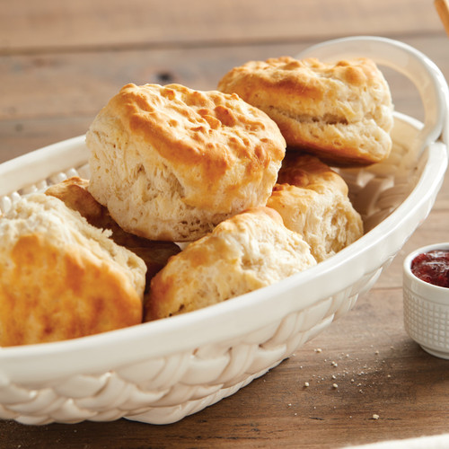 Gatherings Collection Ceramic Bread Basket With Towel slide 