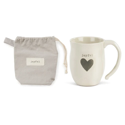 Warm Heart Ivory Stoneware Joyful Heart Mug 16oz slide 
