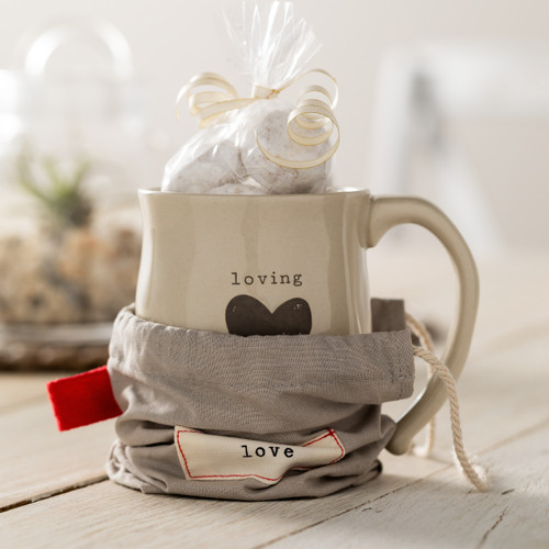 Warm Heart Ivory Stoneware Loving Heart Mug 16oz slide 