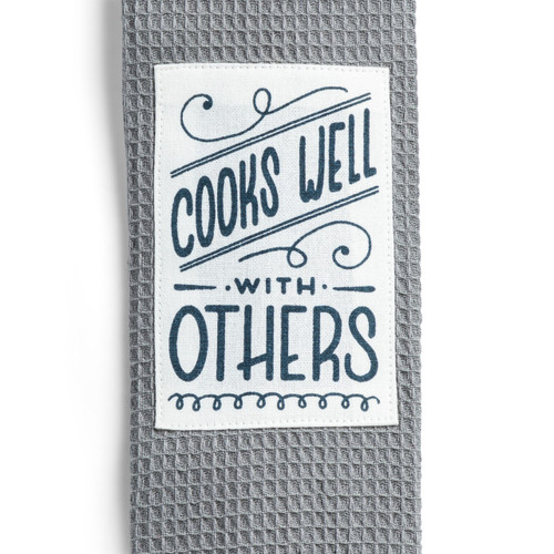 byDesign Serving Gray & White Cooks Well With Others Kitchen Boa 4" x 69" slide 