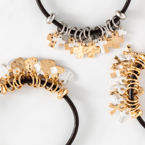 Giving Collection Loved Adjustable Heart Bracelet 7" slide