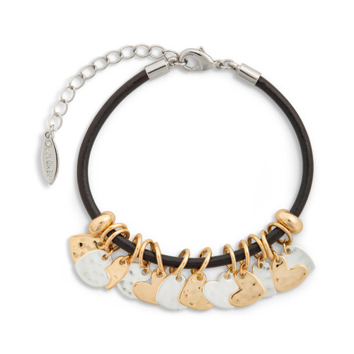 Giving Collection Loved Adjustable Heart Bracelet 7" slide 