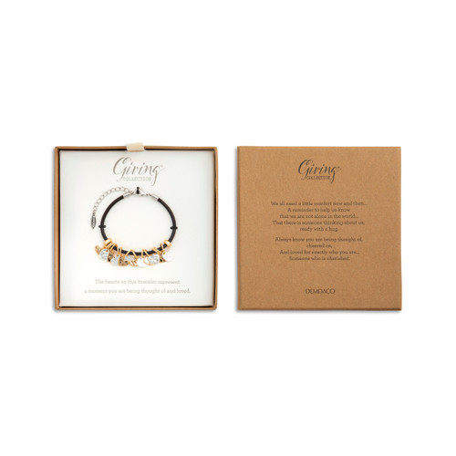 Giving Collection Loved Adjustable Heart Bracelet 7" slide 