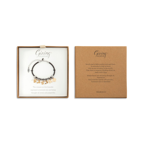 Giving Collection Adjustable Cross Charm Bracelet 7.5" slide 