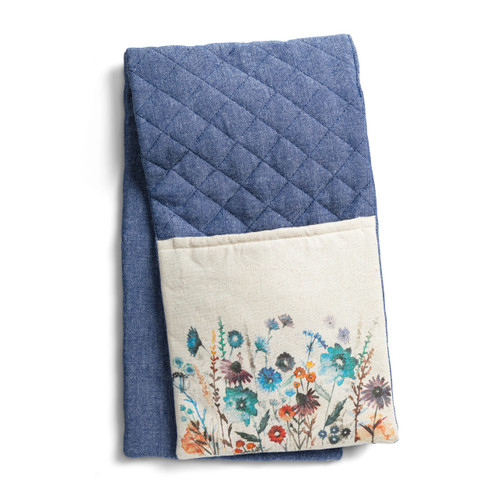 Floral Double Oven Mitt slide 