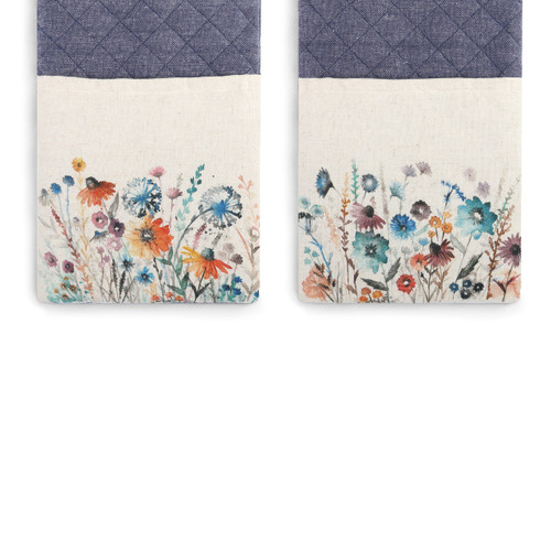 Floral Double Oven Mitt slide 