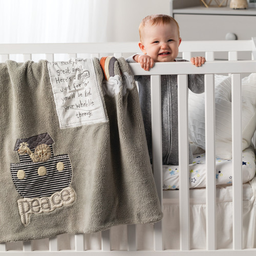 Noah's Ark by Lori Siebert Dove and Rainbow Blanket 30" x 40" slide 