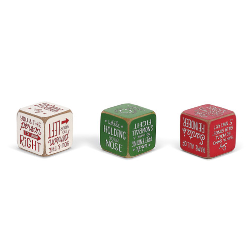 Holiday Christmas Party Starter Conversation Dice Set of 3 slide