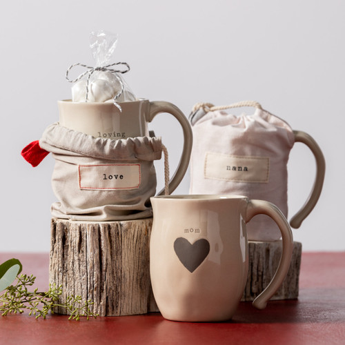 Warm Heart Ivory Stoneware Mom Heart Mug 16oz slide 