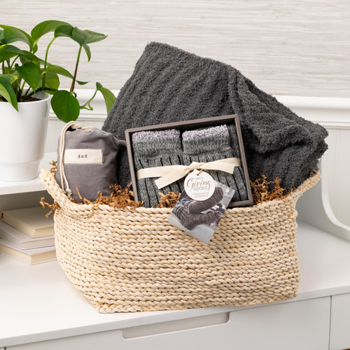 Giving Collection Gray Ribbed Throw Blanket 52" x 62" slide 