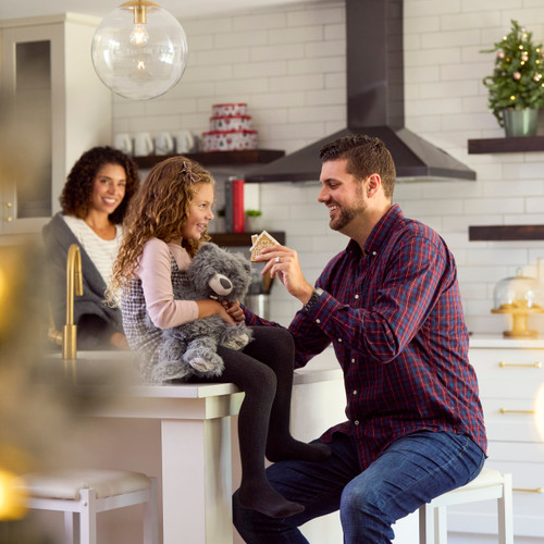 Dark Gray LOVED Bear Stuffed Animal Plush 16" slide 
