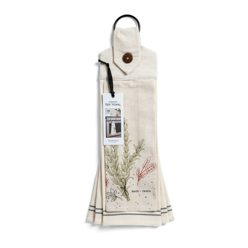 Herb-ivory Button Loop Tea Towel slide 