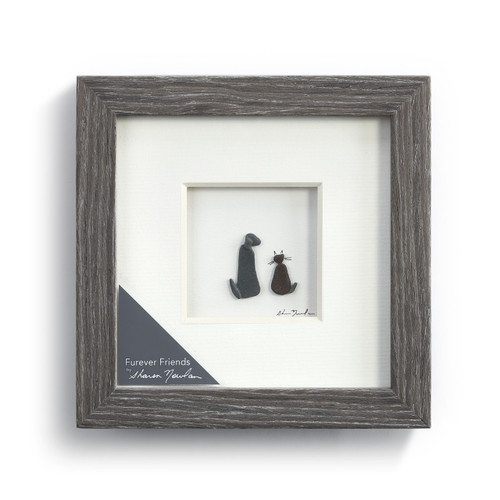 Furever Friends Wall Art Pebble Wood Frame slide 