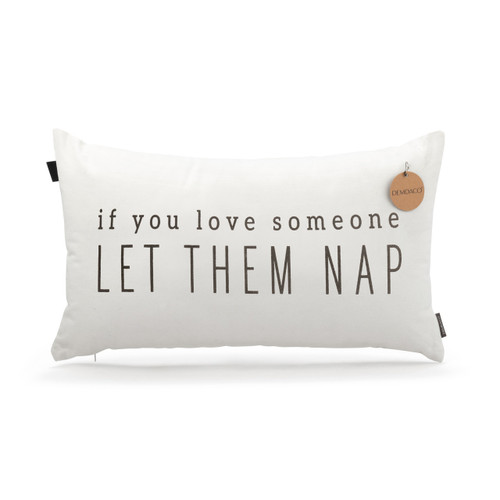White If You Love Someone Let Them Nap Pillow 21" x 12" slide 