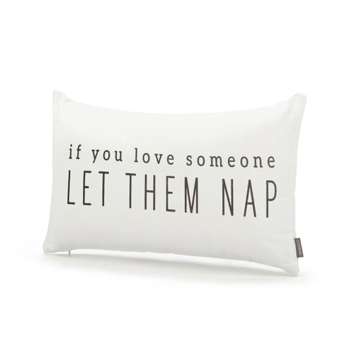 White If You Love Someone Let Them Nap Pillow 21" x 12" slide 