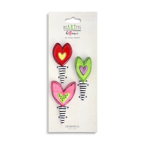 Heart Cupcake Toppers Set of 3 Assorted slide 