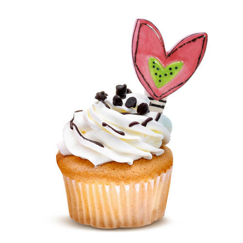 Heart Cupcake Toppers Set of 3 Assorted slide 