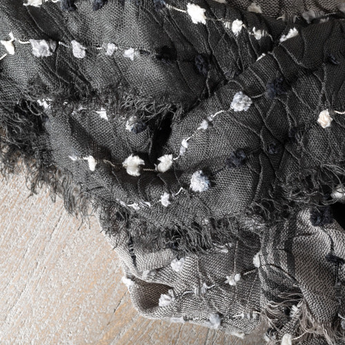 Textured Poncho - Black slide 