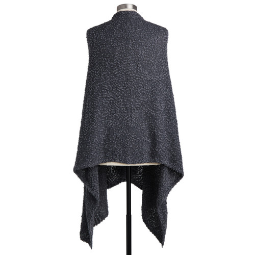 Giving Collection Charcoal Gray Shawl With Pockets slide