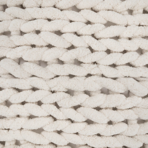 Chunky Knit Blanket - Cream slide 
