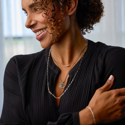 Your Journey Gray Adjustable Beaded Love Bracelet 7" slide 