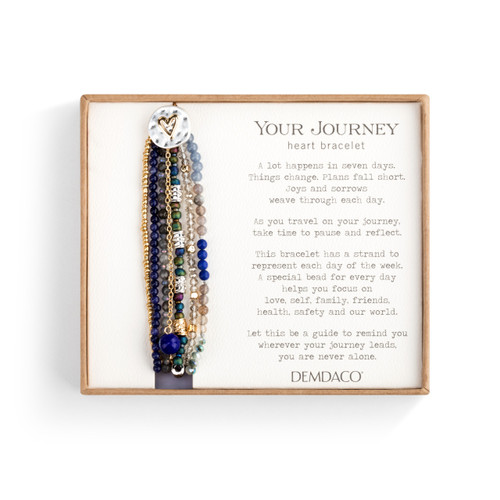 Your Journey Indigo Adjustable Beaded Love Bracelet 7" slide 