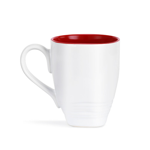 Cardinal and Holly Holiday Mug 16 oz.  Stoneware slide 