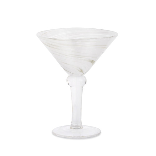 White and gold martini glass