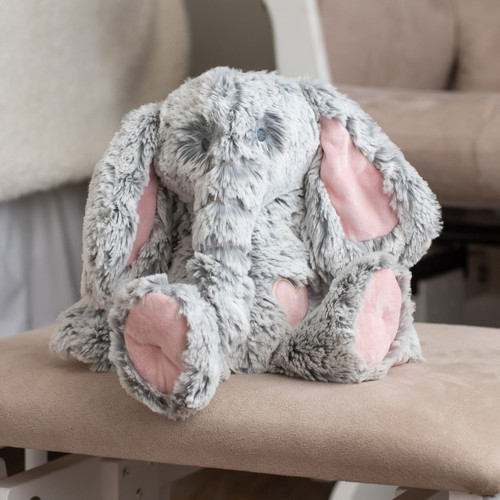 Luxurious Elephant Plush - Pink - Nursery Keepsake slide 