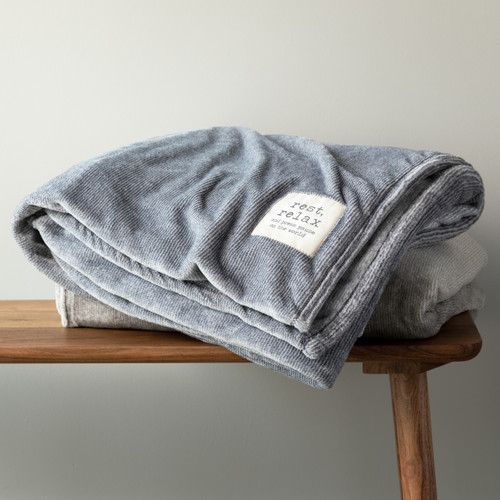 Together Time Me Time Gray Foot Pocket Blanket 60" x 70" slide 