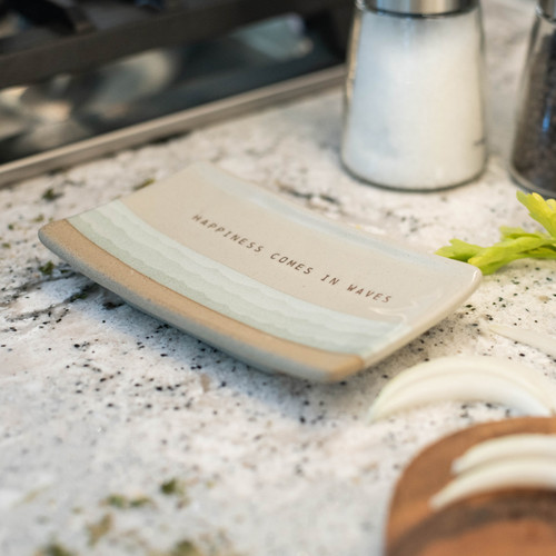 Happiness Comes in Waves Spoon Rest slide