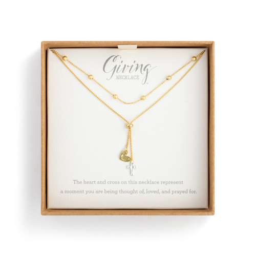 Heart and Cross Giving Necklace slide 