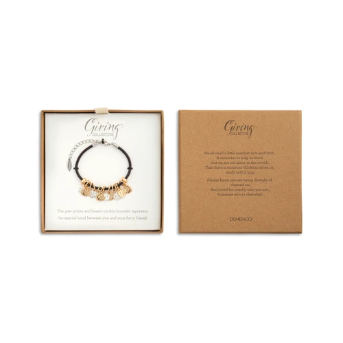 Charm Bracelet - Paw Print and Heart slide 