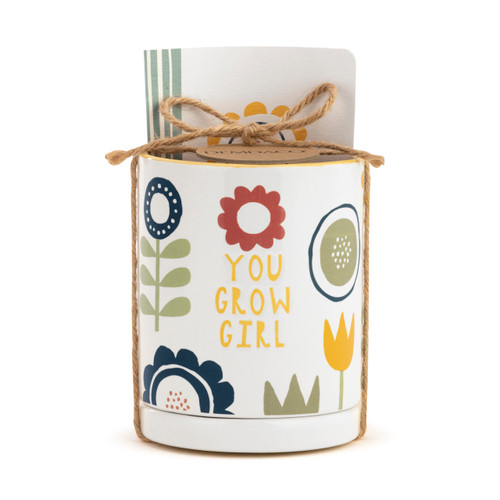 You Grow Girl Planter with Journal Gift Set slide 