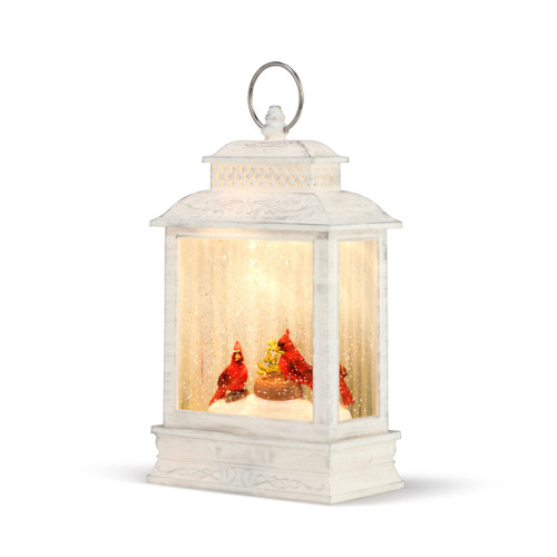 Winter Wonderland Lit Musical Cardinal Lantern 6.5" x 10.5" slide 