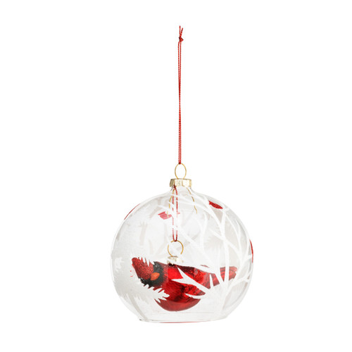 Glass Enclosed Cardinal Ornament slide 
