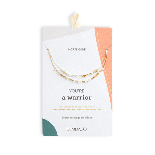 Morse Code Necklace - You're a Warrior slide 