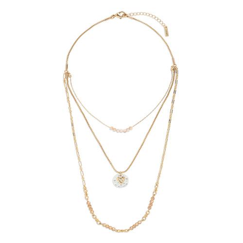 Your Journey Champagne Adjustable Beaded Love Necklace 24" slide 