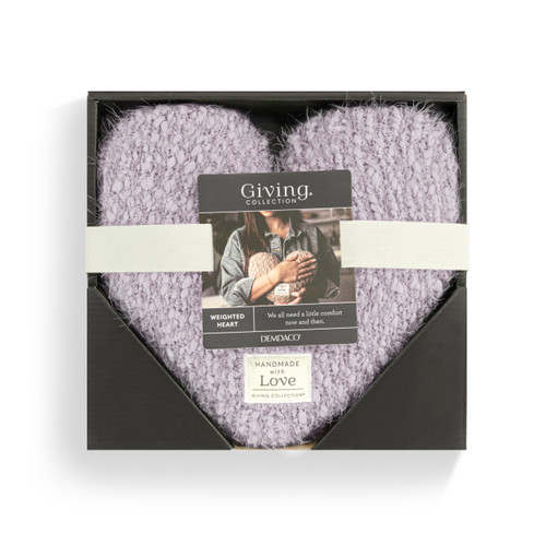 Giving Collection Light Purple Weighted Giving Heart 1.85lb slide 