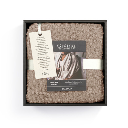 Giving Collection Camel Brown Giving Shawl With Pockets slide 