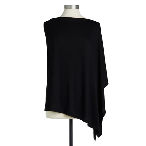 Bamboo Poncho - Black slide