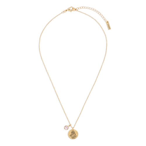 Birthstone Charm Necklace - October slide 