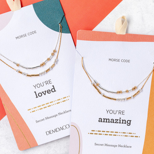 Morse Code Necklace - You're Amazing slide 