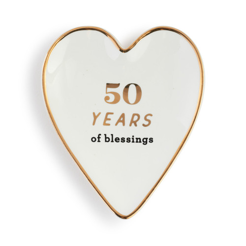 50 Years Art Heart Trinket Dish slide 